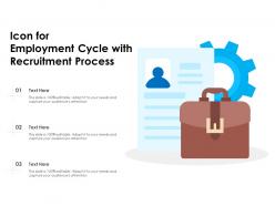 Icon for employment cycle with recruitment process