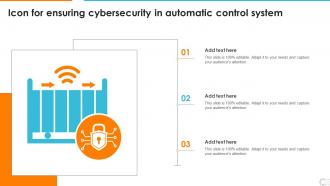 Icon For Ensuring Cybersecurity In Automatic Control System