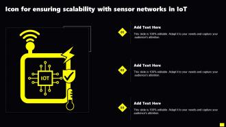 Icon For Ensuring Scalability With Sensor Networks In IoT