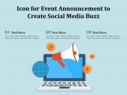 Icon for event announcement to create social media buzz