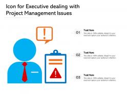 Icon for executive dealing with project management issues