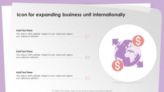 Icon For Expanding Business Unit Internationally