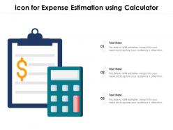 Icon for expense estimation using calculator