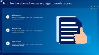Icon For Facebook Business Page Monetization