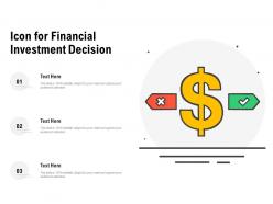 Icon for financial investment decision