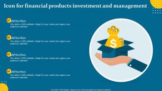 Icon For Financial Products Investment And Management
