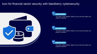 Icon For Financial Sector Security With Blackberry Cybersecurity