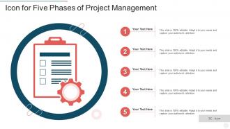 Icon for five phases of project management