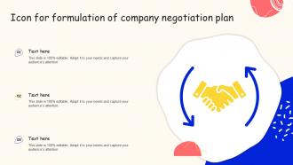 Icon For Formulation Of Company Negotiation Plan