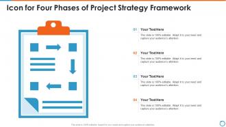 Icon For Four Phases Of Project Strategy Framework