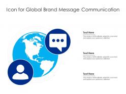 Icon for global brand message communication