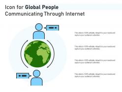 Icon for global people communicating through internet