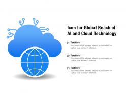 Icon For Global Reach Of AI And Cloud Technology