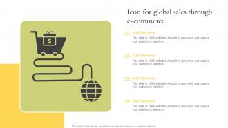 Icon For Global Sales Through Ecommerce