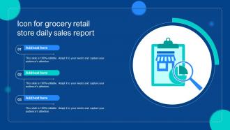 Icon For Grocery Retail Store Daily Sales Report