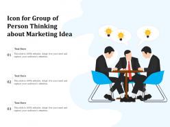 Icon for group of person thinking about marketing idea