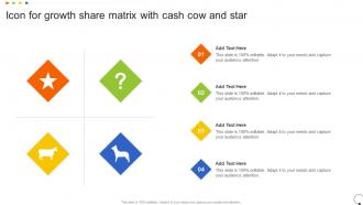 Icon For Growth Share Matrix With Cash Cow And Star