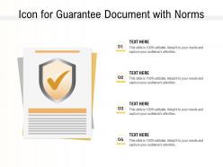 Icon for guarantee document with norms