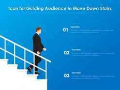 Icon for guiding audience to move down stairs