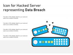 Icon for hacked server representing data breach