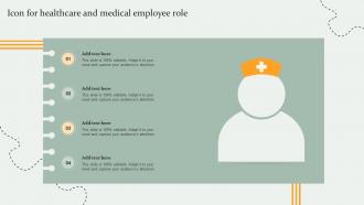 Icon For Healthcare And Medical Employee Role