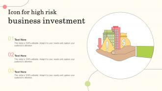 Icon For High Risk Business Investment