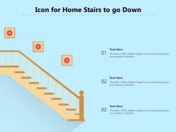 Icon for home stairs to go down
