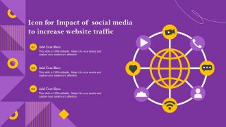 Icon For Impact Of Social Media To Increase Website Traffic