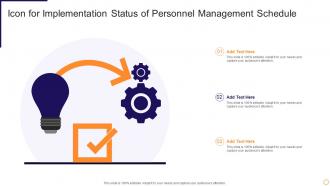 Icon For Implementation Status Of Personnel Management Schedule