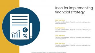 Icon For Implementing Financial Strategy