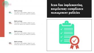 Icon For Implementing Regulatory Compliance Management Policies