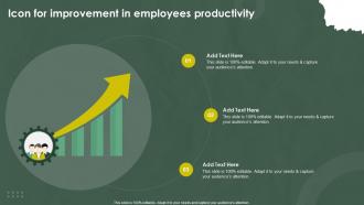 Icon For Improvement In Employees Productivity