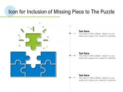 Icon for inclusion of missing piece to the puzzle