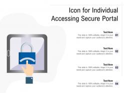 Icon for individual accessing secure portal