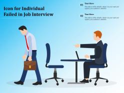 Icon for individual failed in job interview