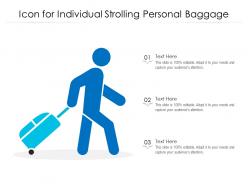 Icon for individual strolling personal baggage