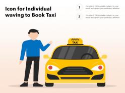 Icon for individual waving to book taxi
