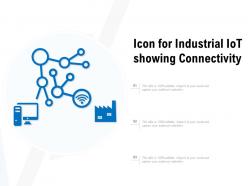 Icon for industrial iot showing connectivity