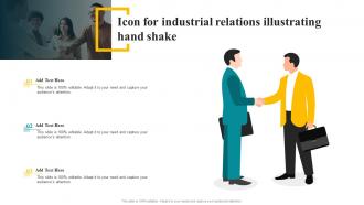 Icon For Industrial Relations Illustrating Hand Shake