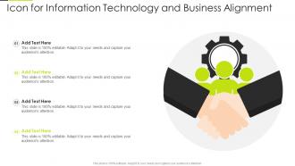 Icon For Information Technology And Business Alignment