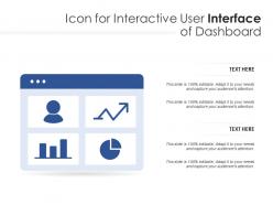 Icon for interactive user interface of dashboard