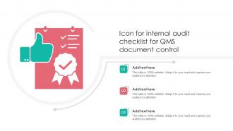 Icon For Internal Audit Checklist For QMS Document Control