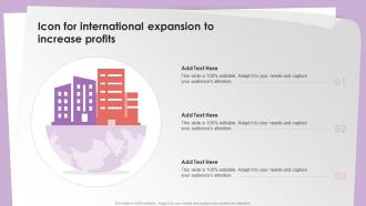 Icon For International Expansion To Increase Profits