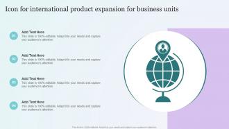 Icon For International Product Expansion For Business Units