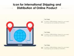 Icon for international shipping and distribution of online product