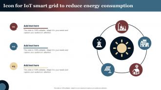 Icon For IOT Smart Grid To Reduce Energy Consumption