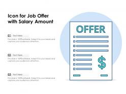 Icon for job offer with salary amount
