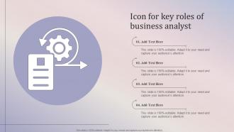 Icon For Key Roles Of Business Analyst