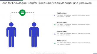 Icon for knowledge transfer process between manager and employee