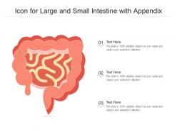 Icon for large and small intestine with appendix
